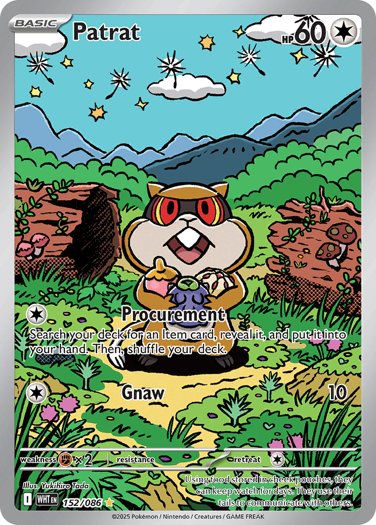 Patrat - 152/086 — SV: White Flare Pokémon TCG card by Yukihiro Tada
