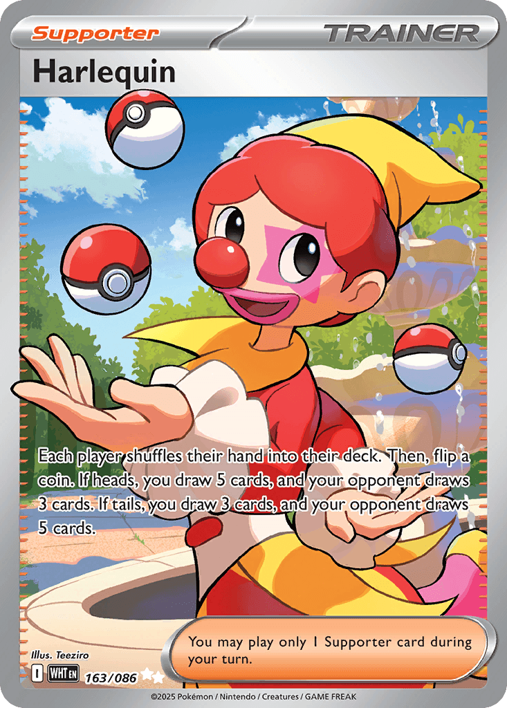 Harlequin - 163/086 — SV: White Flare Pokémon TCG card by Teeziro