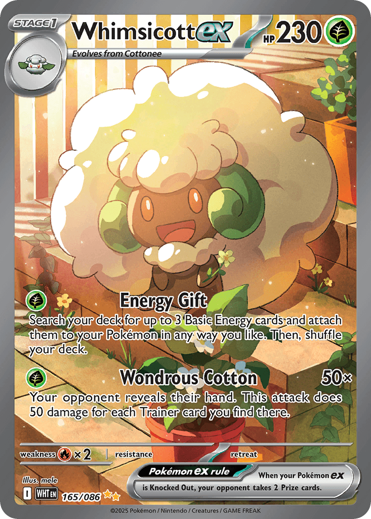 Whimsicott ex - 165/086 — SV: White Flare Pokémon TCG card by mele