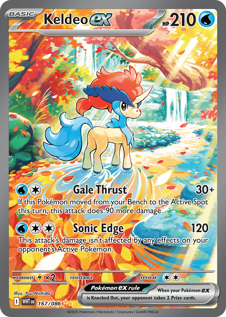 Keldeo ex - 167/086 — SV: White Flare Pokémon TCG card by Yuu Nishida