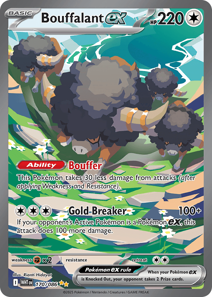 Bouffalant ex - 170/086 — SV: White Flare Pokémon TCG card by Rianti Hidayat