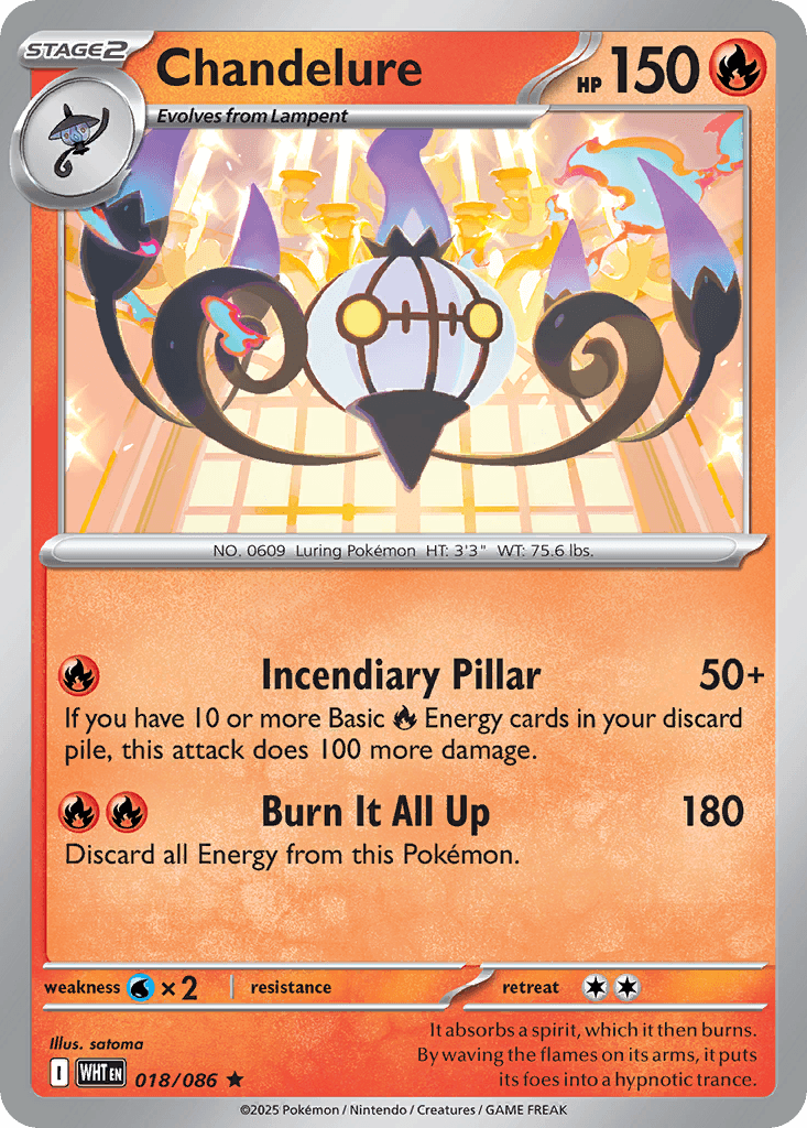 Chandelure (Master Ball Pattern) — SV: White Flare Pokémon TCG card by satoma