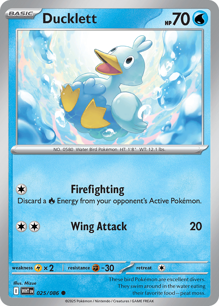 Ducklett (Master Ball Pattern) — SV: White Flare Pokémon TCG card by Mizue