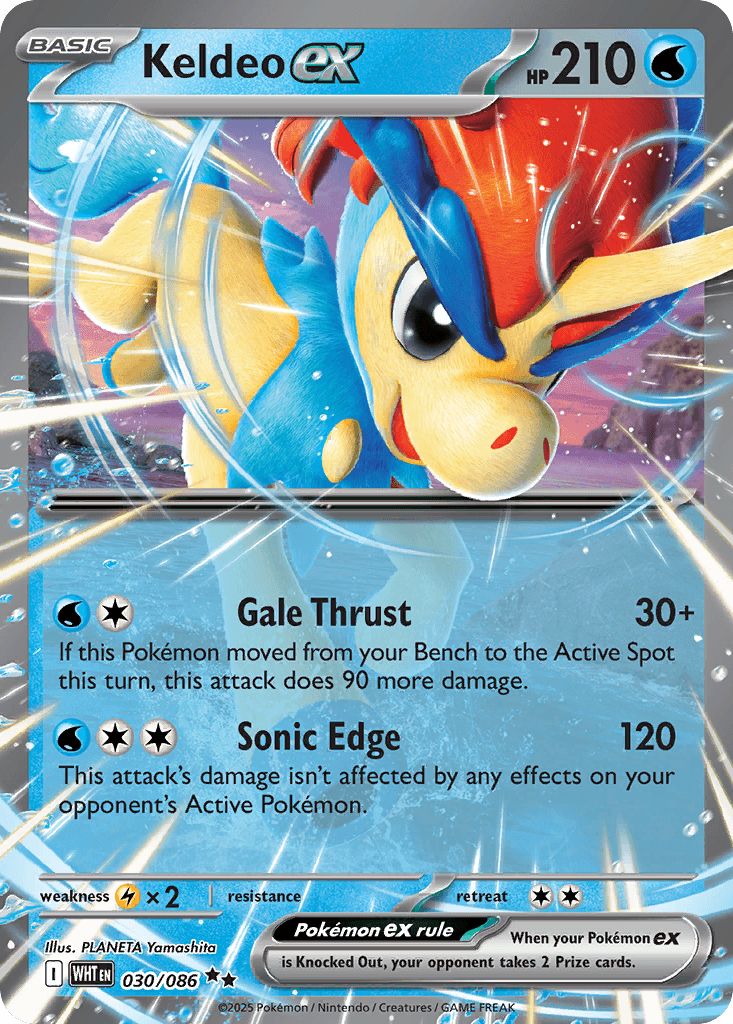 Keldeo ex — SV: White Flare Pokémon TCG card by PLANETA Yamashita