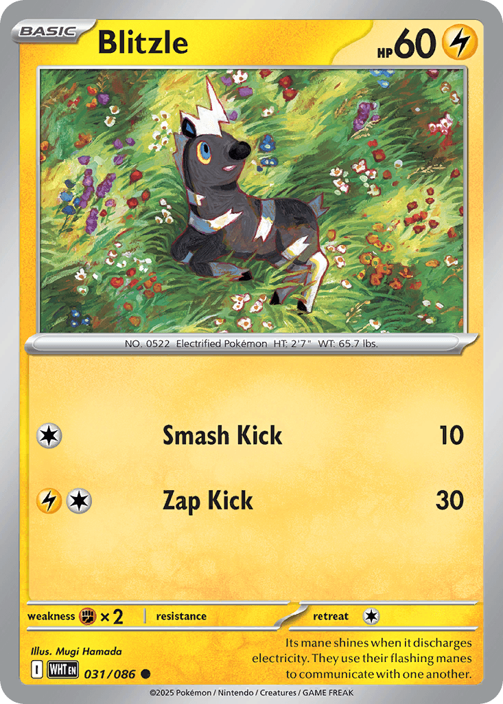 Blitzle — SV: White Flare Pokémon TCG card by Mugi Hamada
