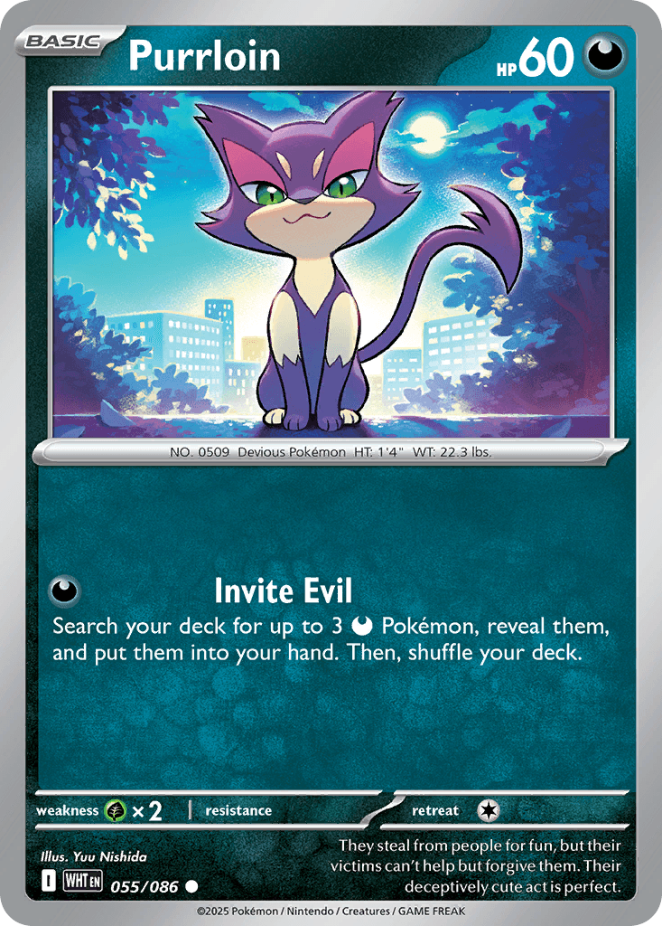 Purrloin — SV: White Flare Pokémon TCG card by Yuu Nishida