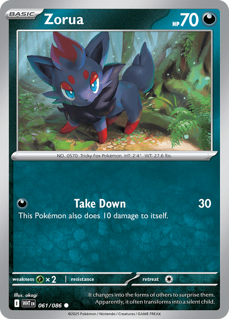 Zorua — SV: White Flare Pokémon TCG card by akagi