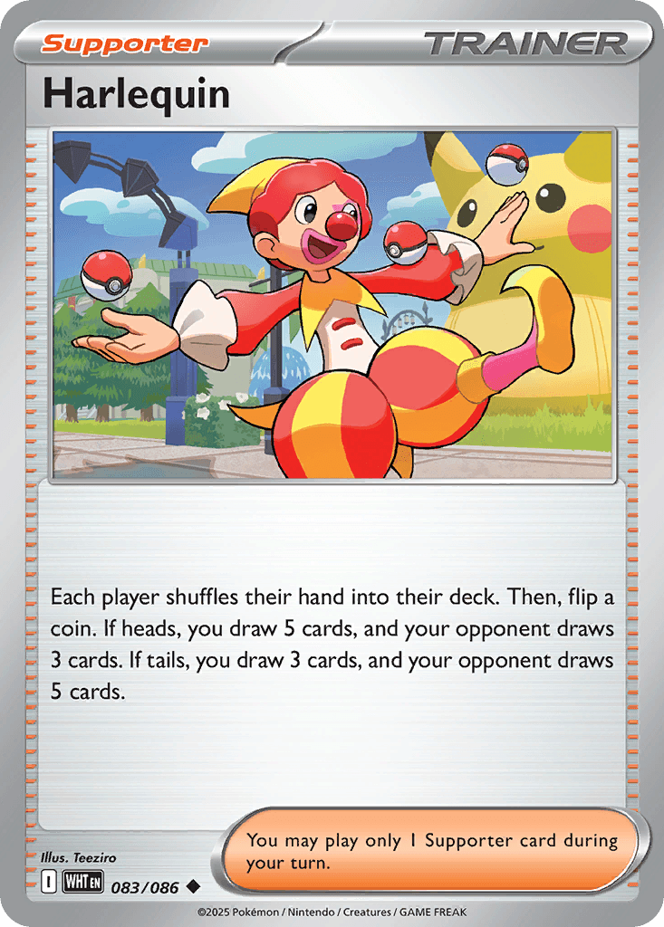 Harlequin — SV: White Flare Pokémon TCG card by Teeziro