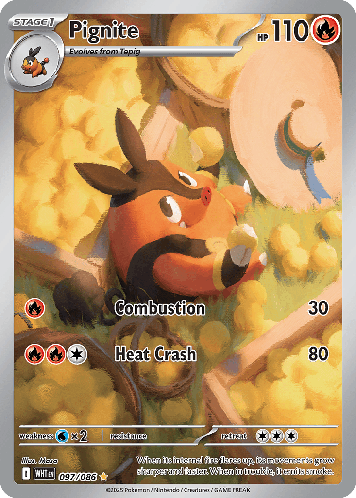 Pignite - 097/086 — SV: White Flare Pokémon TCG card by Masa