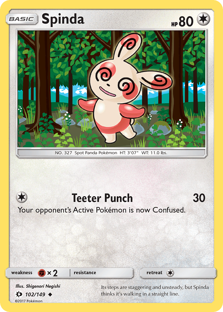 Spinda — SM Base Set Pokémon TCG card by Shigenori Negishi