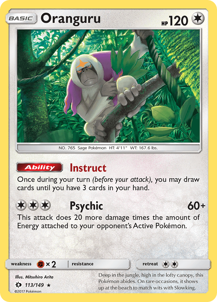 Oranguru — SM Base Set Pokémon TCG card by Mitsuhiro Arita