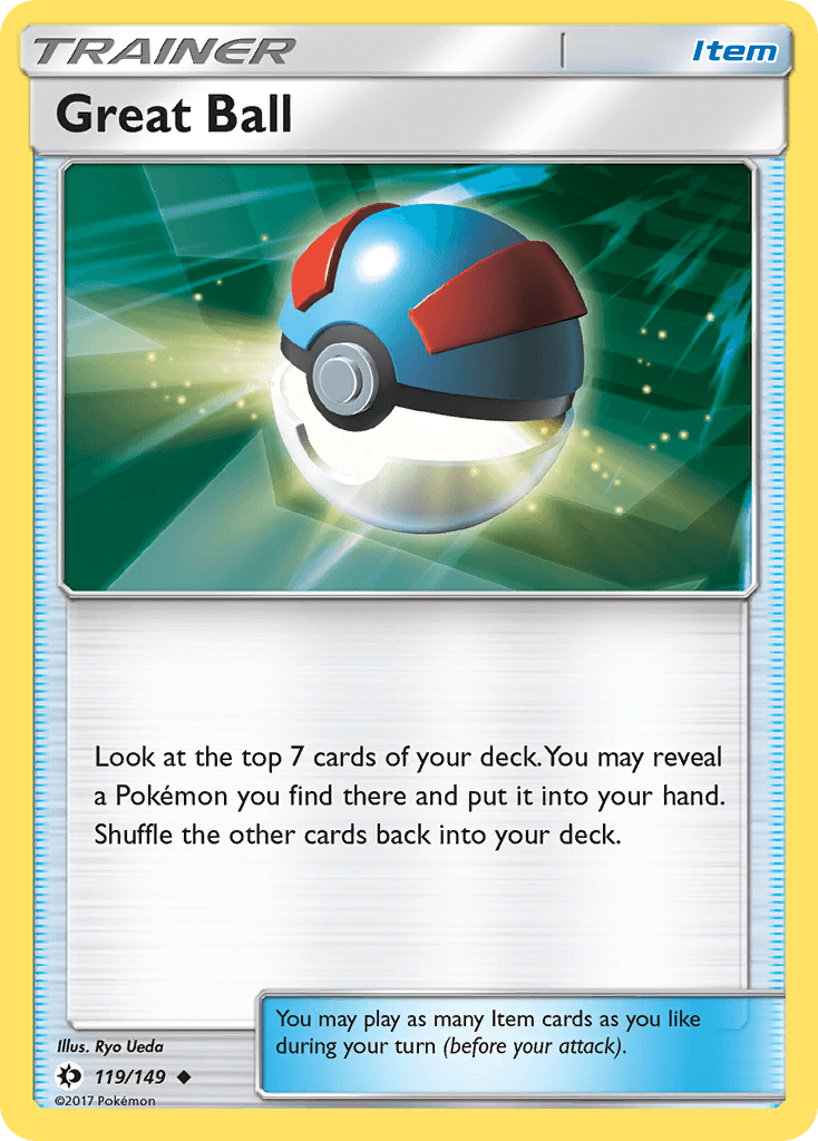 Great Ball (25) (Alolan Sandslash Half-Deck) — SM Trainer Kit: Alolan Sandslash & Alolan Ninetales Pokémon TCG card by Ryo Ueda