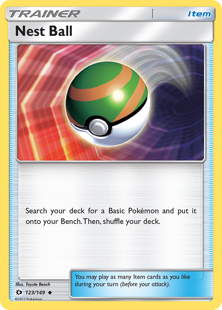 Nest Ball — SM Base Set Pokémon TCG card by Toyste Beach