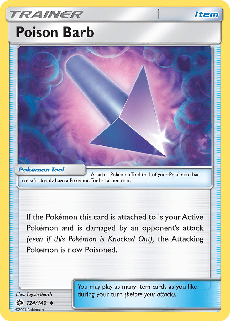 Poison Barb — SM Base Set Pokémon TCG card by Toyste Beach