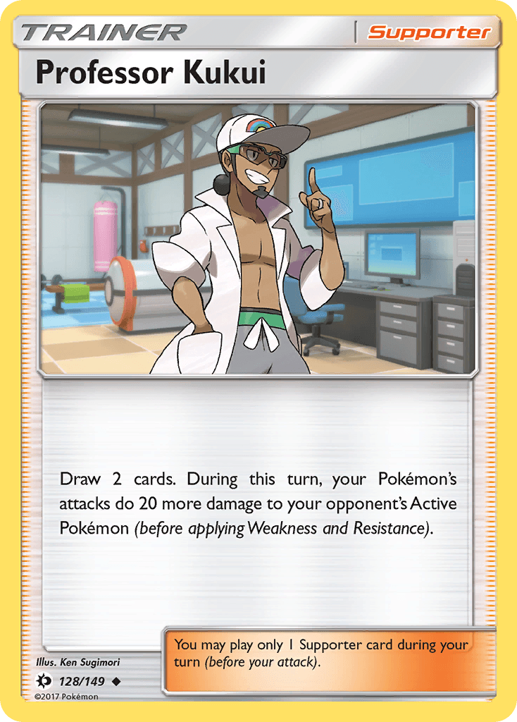 Professor Kukui — SM Base Set Pokémon TCG card by Ken Sugimori