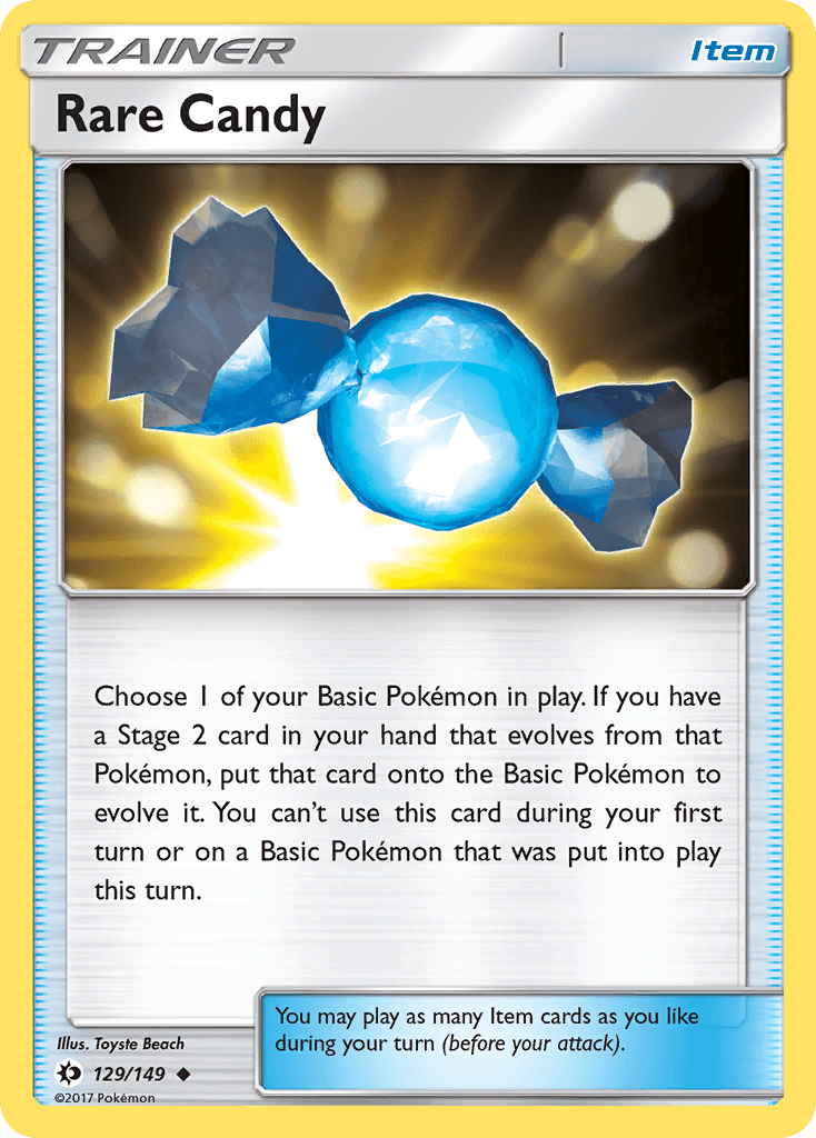 Rare Candy — SM Base Set Pokémon TCG card by Toyste Beach
