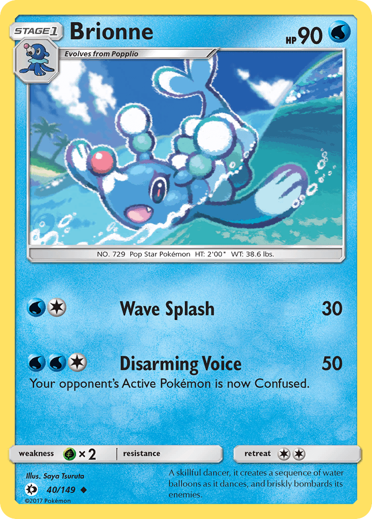 Brionne — SM Base Set Pokémon TCG card by Saya Tsuruta