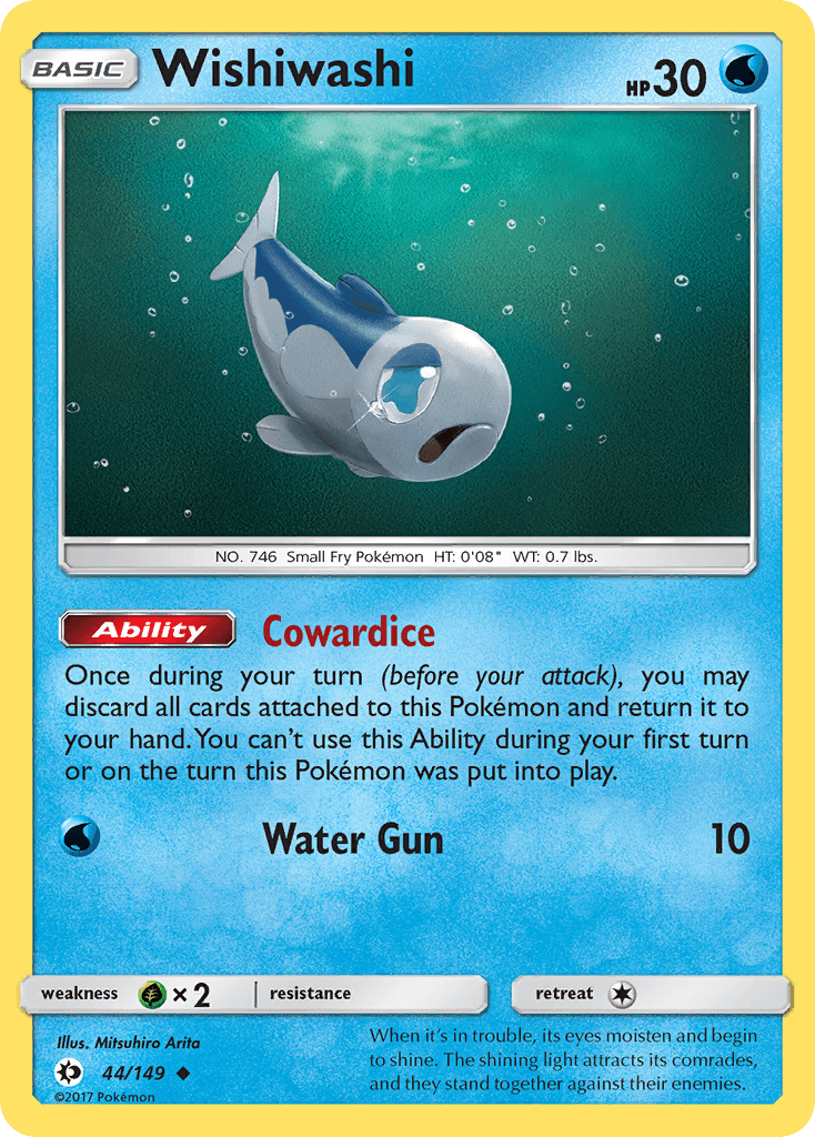 Wishiwashi — SM Base Set Pokémon TCG card by Mitsuhiro Arita