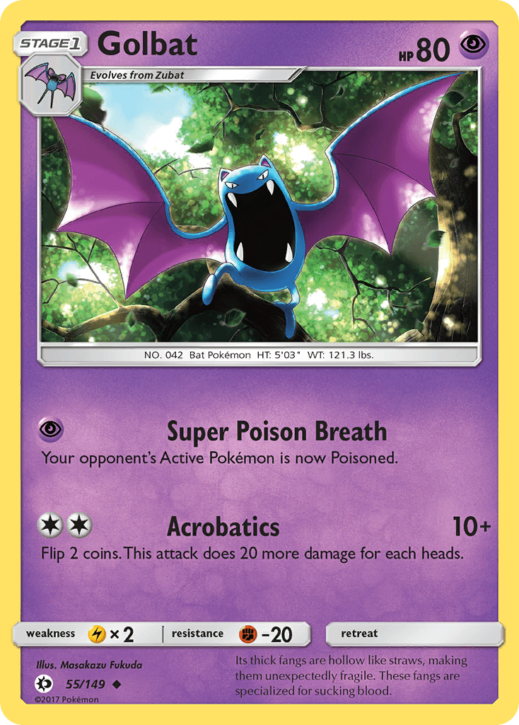 Golbat — SM Base Set Pokémon TCG card by Masakazu Fukuda