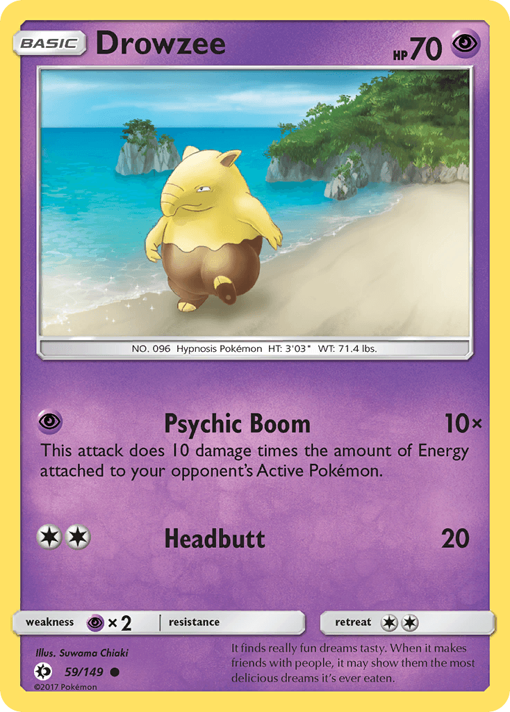 Drowzee — SM Base Set Pokémon TCG card by Suwama Chiaki