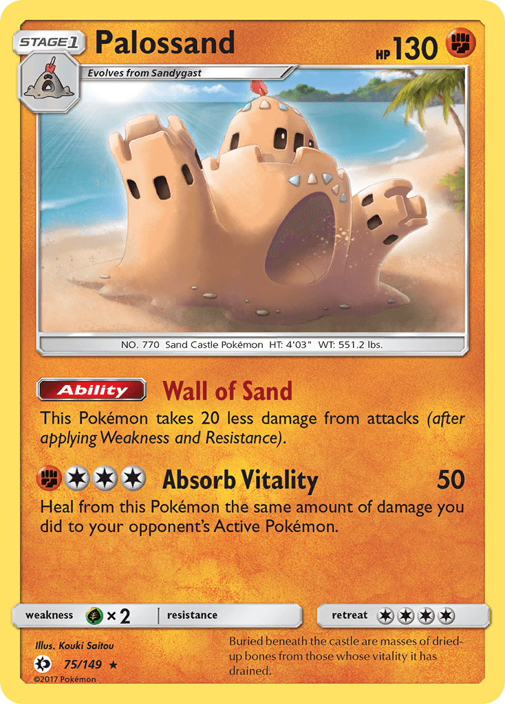 Palossand — SM Base Set Pokémon TCG card by Kouki Saitou
