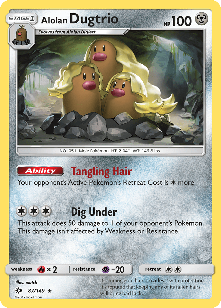 Alolan Dugtrio — SM Base Set Pokémon TCG card by match