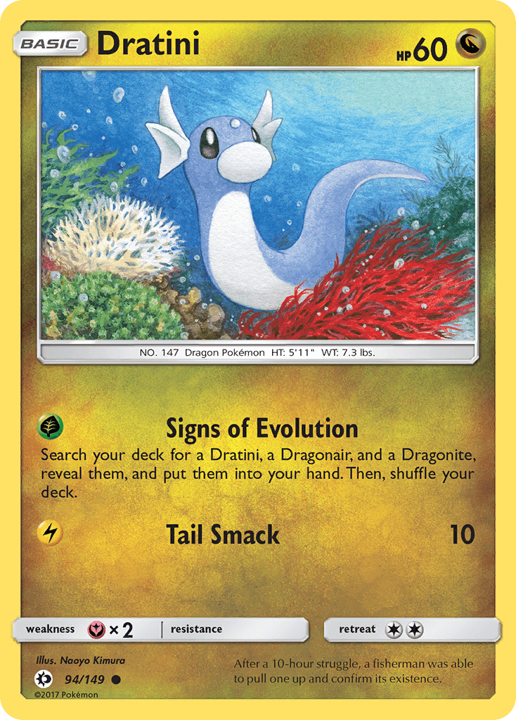Dratini — SM Base Set Pokémon TCG card by Naoyo Kimura