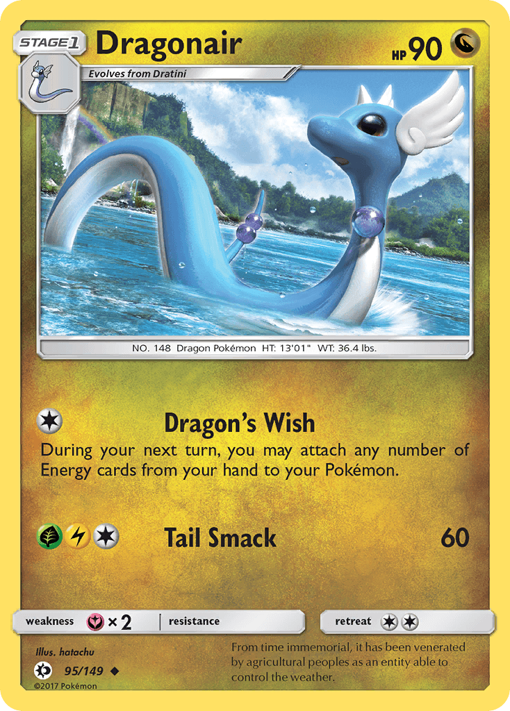 Dragonair — SM Base Set Pokémon TCG card by hatachu