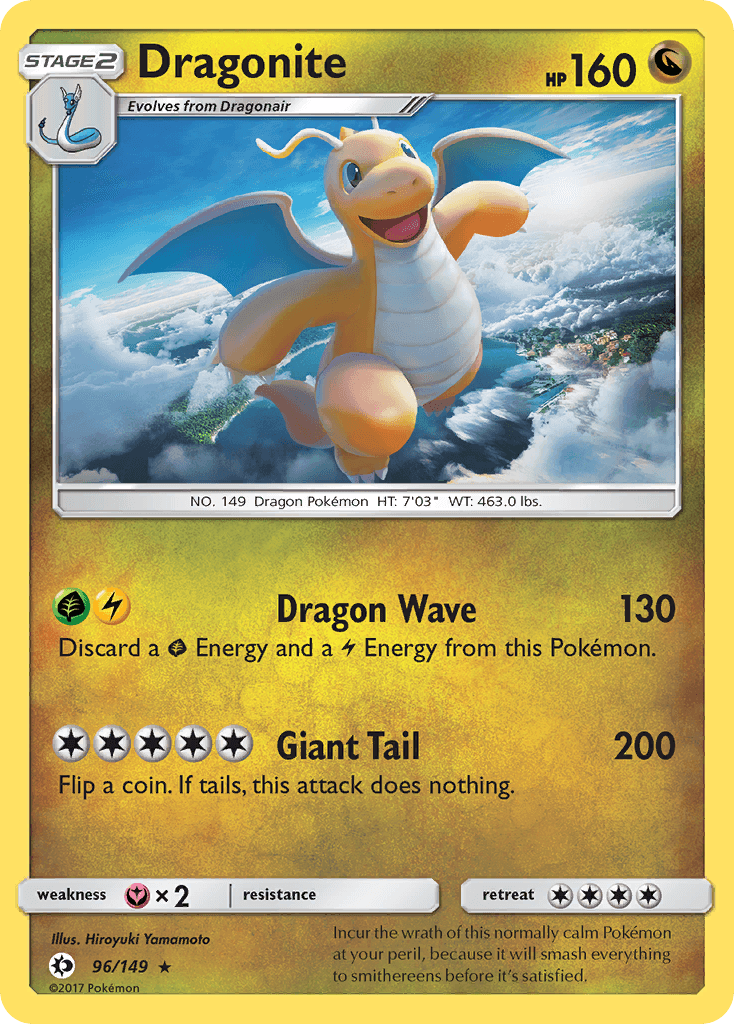 Dragonite — SM Base Set Pokémon TCG card by Hiroyuki Yamamoto