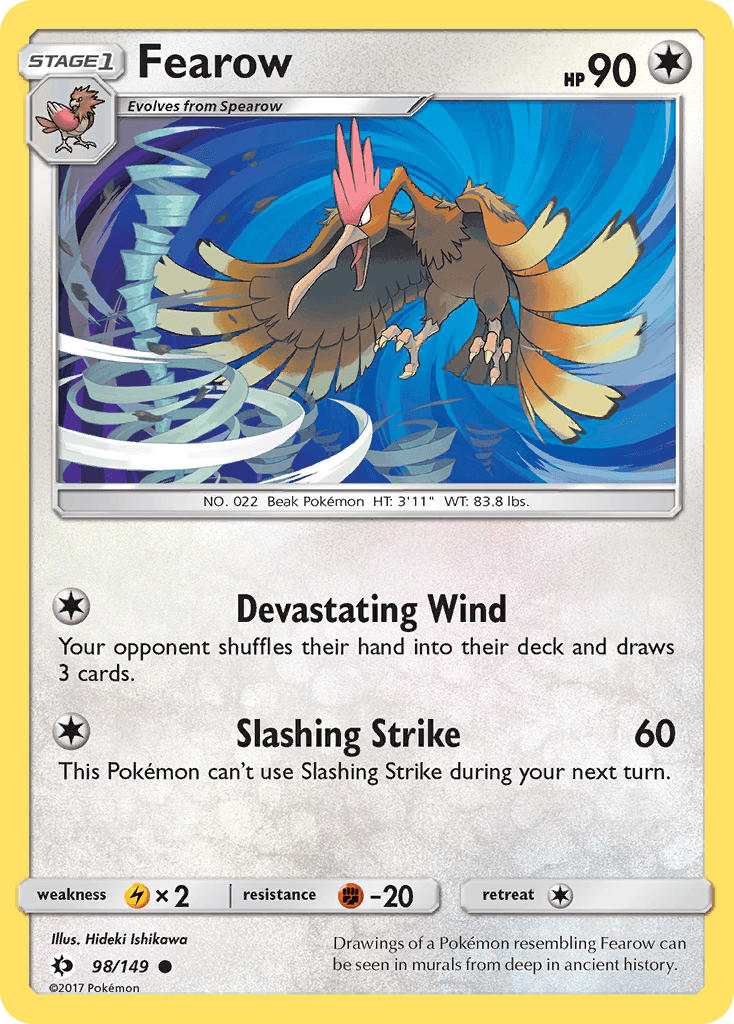 Fearow — SM Base Set Pokémon TCG card by Hideki Ishikawa