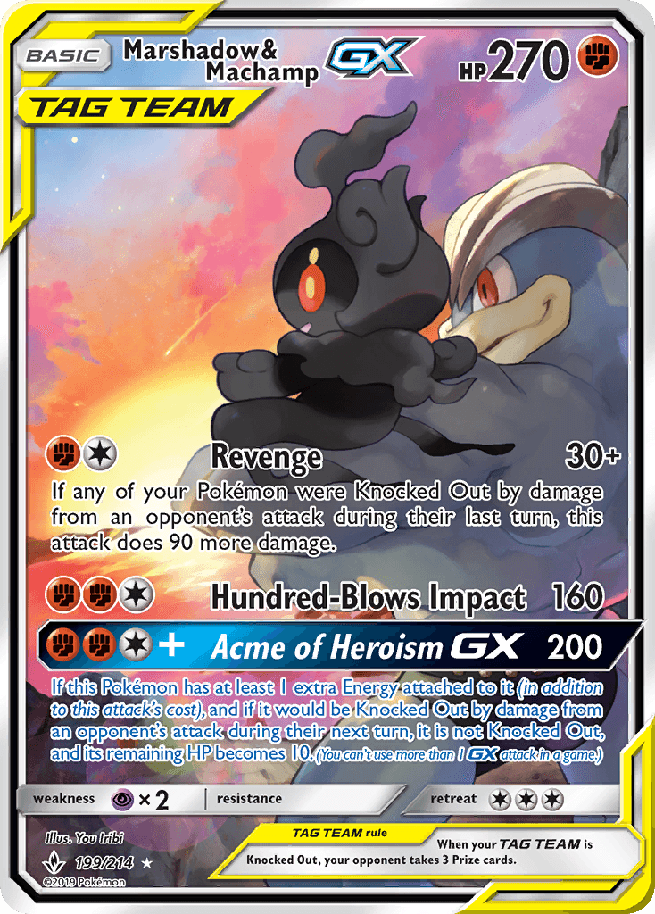 Marshadow & Machamp-GX — SM - Unbroken Bonds Pokémon TCG card by You Iribi