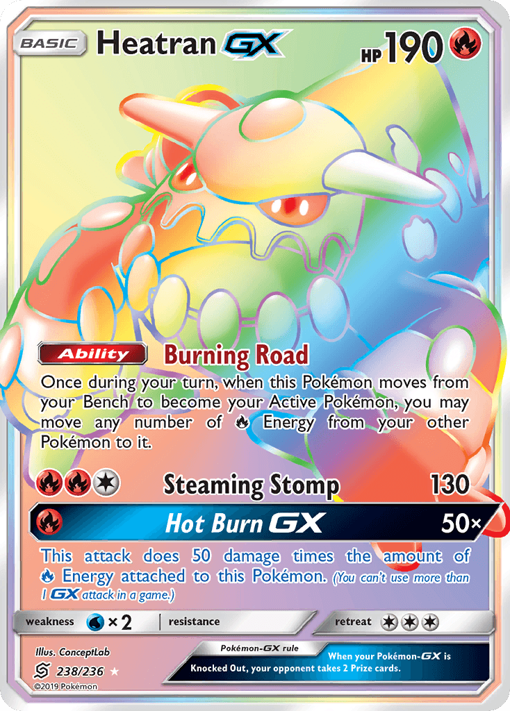 Heatran-GX — SM - Unified Minds Pokémon TCG card by ConceptLab