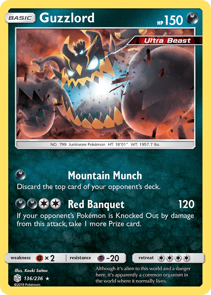 Guzzlord — SM - Cosmic Eclipse Pokémon TCG card by Kouki Saitou