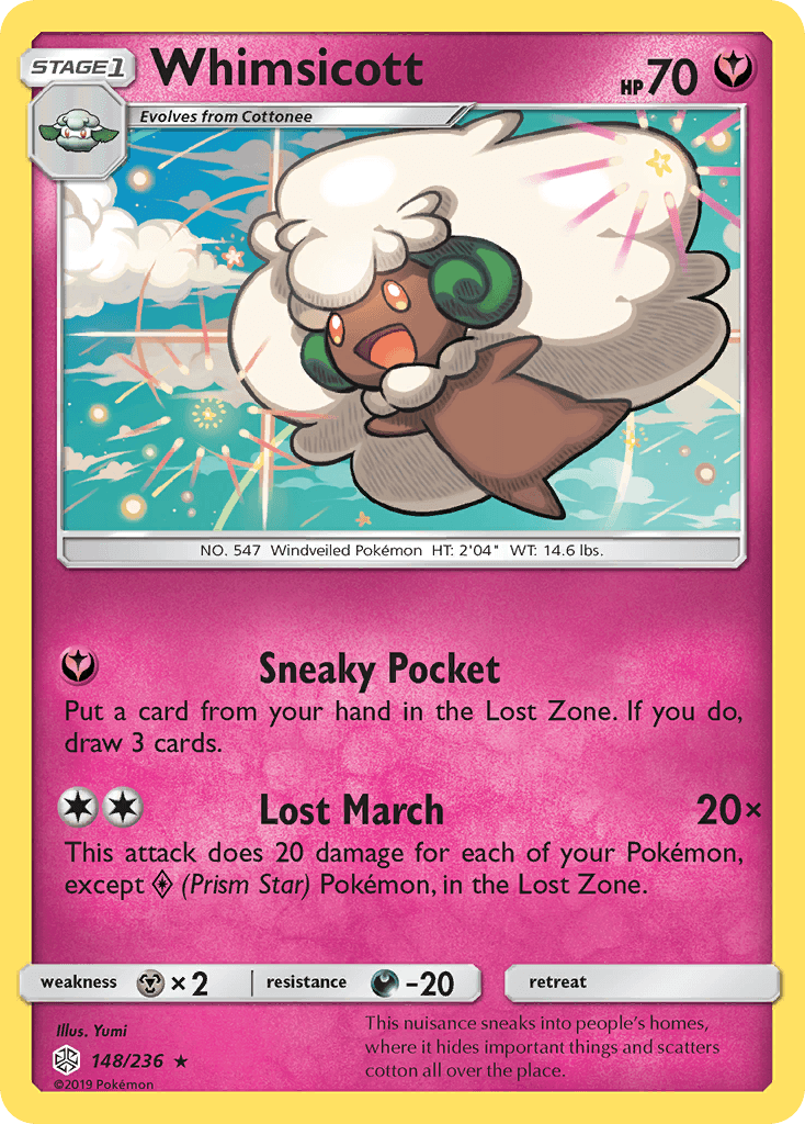 Whimsicott — SM - Cosmic Eclipse Pokémon TCG card by Yumi