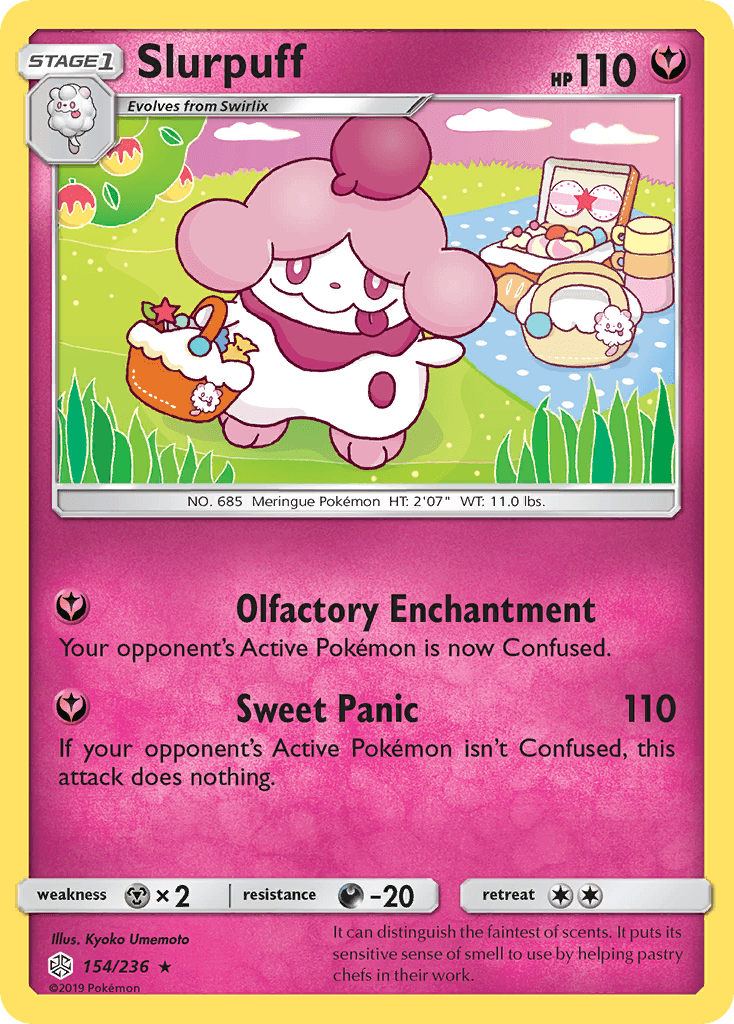 Slurpuff — SM - Cosmic Eclipse Pokémon TCG card by Kyoko Umemoto