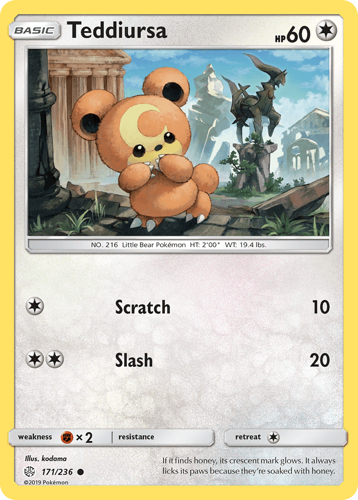 Teddiursa — SM - Cosmic Eclipse Pokémon TCG card by kodama