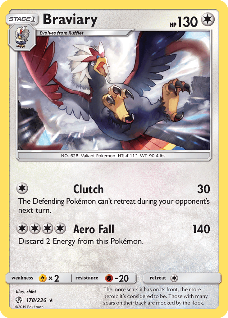 Braviary — SM - Cosmic Eclipse Pokémon TCG card by chibi