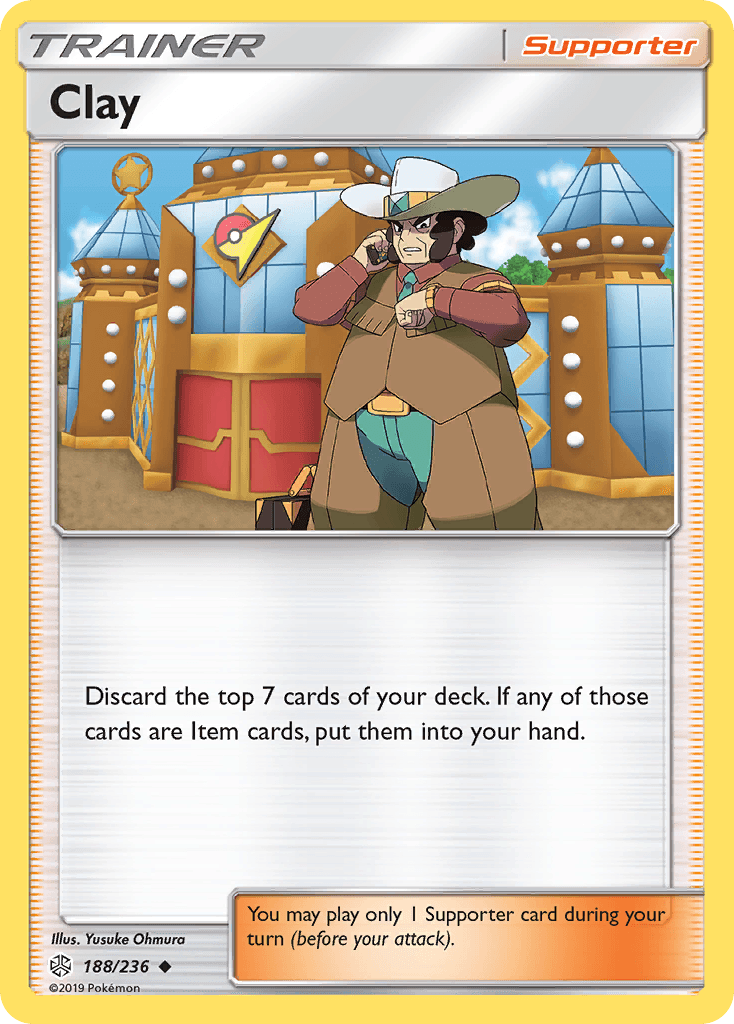 Clay — SM - Cosmic Eclipse Pokémon TCG card by Yusuke Ohmura