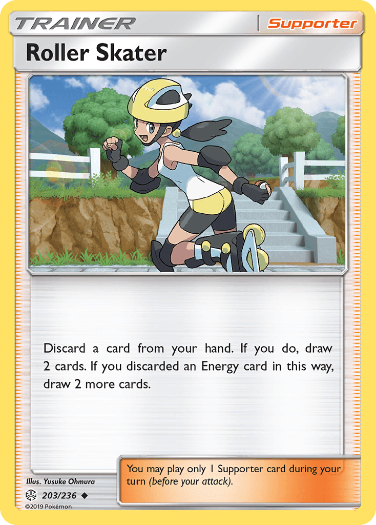 Roller Skater — SM - Cosmic Eclipse Pokémon TCG card by Yusuke Ohmura