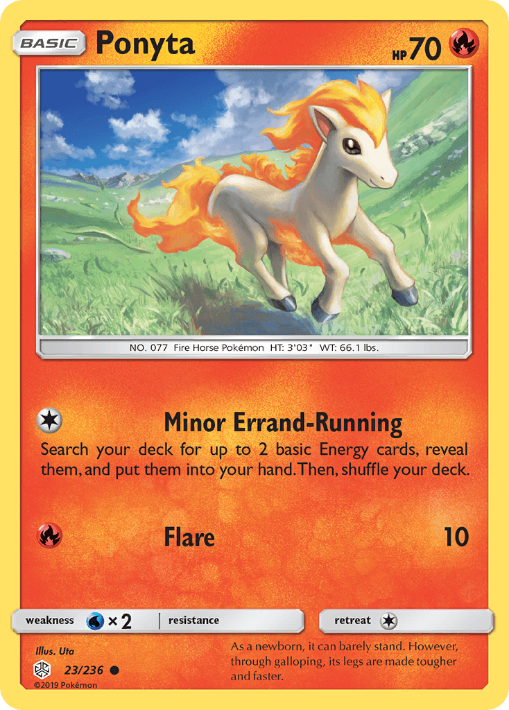Ponyta — SM - Cosmic Eclipse Pokémon TCG card by Uta