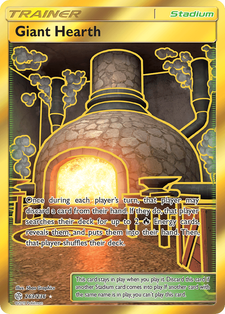 Giant Hearth — SM - Cosmic Eclipse Pokémon TCG card by 5ban Graphics