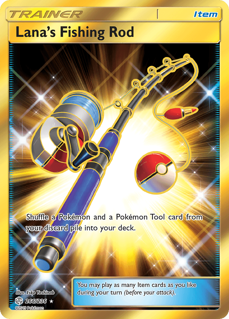 Lana's Fishing Rod — SM - Cosmic Eclipse Pokémon TCG card by Eske Yoshinob
