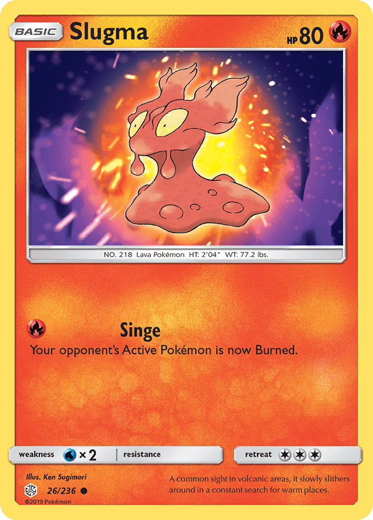 Slugma — SM - Cosmic Eclipse Pokémon TCG card by Ken Sugimori