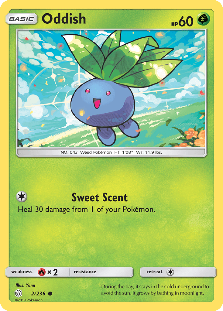 Oddish — SM - Cosmic Eclipse Pokémon TCG card by Yumi