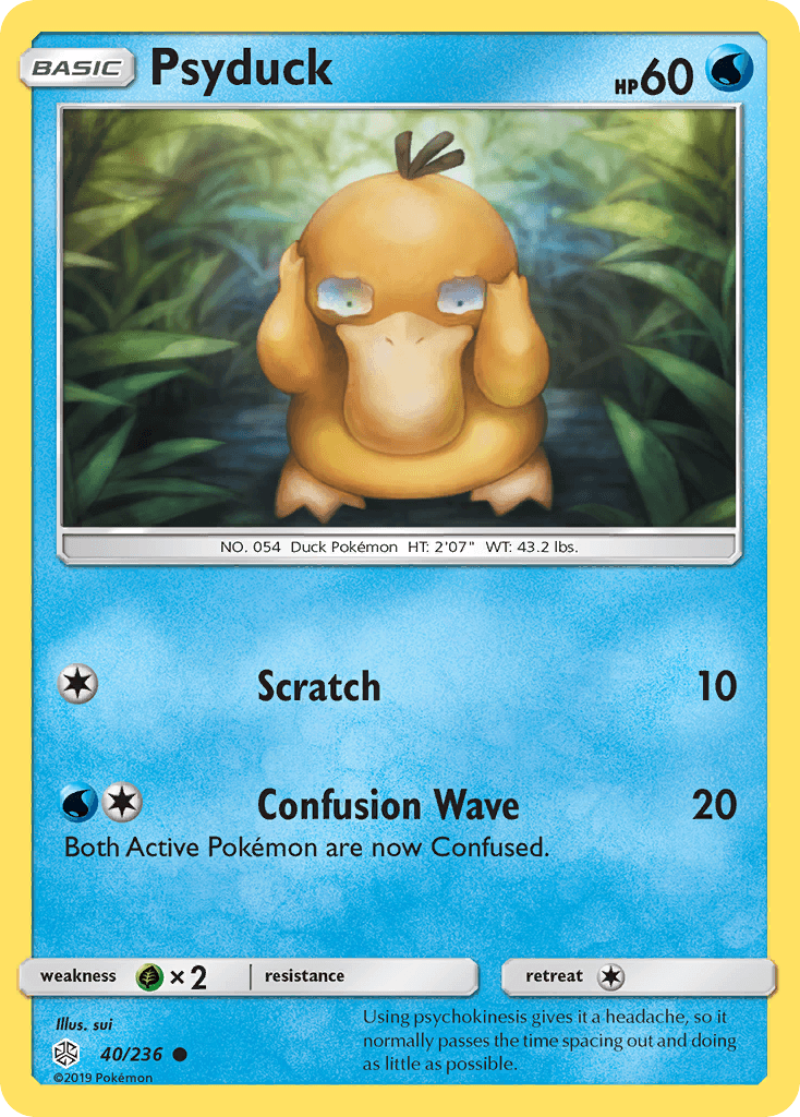 Psyduck — SM - Cosmic Eclipse Pokémon TCG card by sui