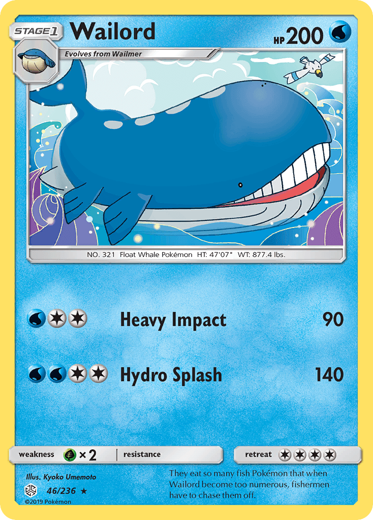 Wailord — SM - Cosmic Eclipse Pokémon TCG card by Kyoko Umemoto