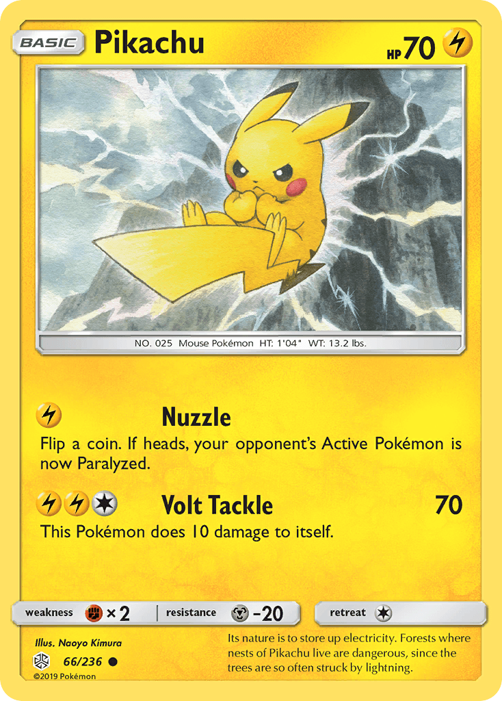Pikachu — SM - Cosmic Eclipse Pokémon TCG card by Naoyo Kimura