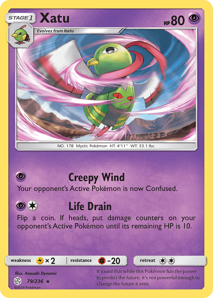 Xatu — SM - Cosmic Eclipse Pokémon TCG card by Anesaki Dynamic
