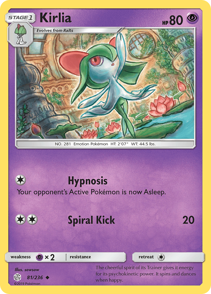 Kirlia — SM - Cosmic Eclipse Pokémon TCG card by sowsow