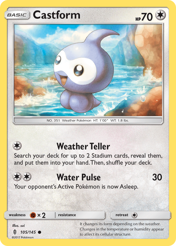 Castform — SM - Guardians Rising Pokémon TCG card by sui